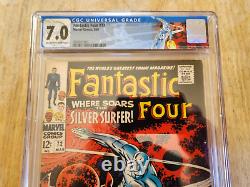 Marvel Fantastic Four 72 CGC 7.0 Silver Surfer Jack Kirby Stan Lee