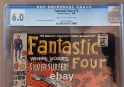 Marvel Fantastic Four #72 Comic Book CGC Silver Surfer & Watcher (1968)
