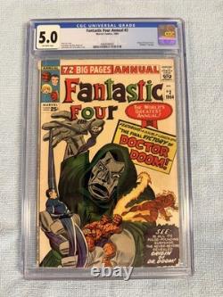 Marvel Fantastic Four Annual #2 Origin of Doctor Doom 1964 CGC 5.0 Stan Lee Kirb