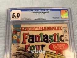 Marvel Fantastic Four Annual #2 Origin of Doctor Doom 1964 CGC 5.0 Stan Lee Kirb