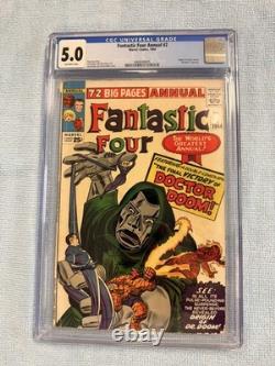 Marvel Fantastic Four Annual #2 Origin of Doctor Doom 1964 CGC 5.0 Stan Lee Kirb