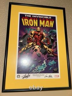 Marvel Hero Invincible Iron Man 1 Litho Charity Ex. Signed Stan Lee Gene Colan