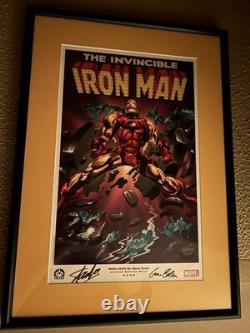 Marvel Hero Invincible Iron Man 1 Litho Charity Ex. Signed Stan Lee Gene Colan