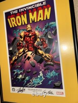 Marvel Hero Invincible Iron Man 1 Litho Charity Ex. Signed Stan Lee Gene Colan Marvel Hero Invincible Iron Man 1 Litho Charity Ex. Signed Stan Lee Gene Colan