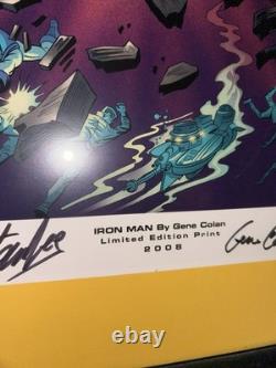 Marvel Hero Invincible Iron Man 1 Litho Charity Ex. Signed Stan Lee Gene Colan