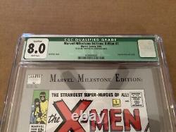 Marvel Milestone Edition X-Men #1 Stan Lee Auto CGC 8.0 Free Shipping