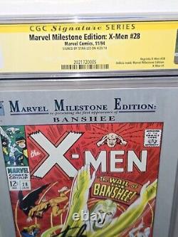 Marvel Milestone Edition X-Men #28 CGC SS Signature Autograph STAN LEE Signed