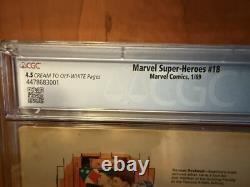 Marvel Super-Heroes #18 Guardians of the Galaxy 1st Appearance 1969. CGC 4.5