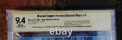Marvel Super Heroes Secret Wars 1 CBCS 9.4 SS X3 STAN LEE Blue Galactcus CGC
