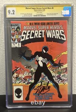Marvel Super Heroes Secret Wars #8 CGC 9.2 Signed By Stan Lee