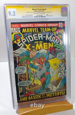 Marvel Team-Up #4 SIGNED 3x STAN LEE JOHN ROMITA CGC SS 9.2 NM- X-Men Morbius