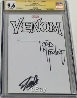 Marvel Venom #1 Blank Sketch Variant Signed Stan Lee & Todd McFarlane CGC 9.6 SS