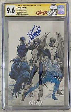 Marvel X-Men Blue #1 J. Scott Campbell Virgin Cover C Signed Stan Lee CGC 9.6 SS