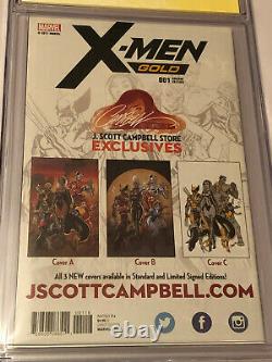 Marvel X-Men Gold #1 Recalled Campbell Edition A CGC 9.8 Signed by Stan Lee