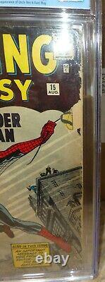 Marvel comics Amazing Fantasy 15 1st appearance Spiderman 1962 CGC 3.0 avengers