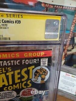 Marvel's Greatest Comics #39 CGC 5.5 SS Signed Stan Lee Fantastic Four T'Challa