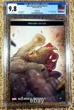 Miles Morales Spider-Man #2 CGC 9.8 125 Takeda Variant HTF Stan Lee Tribute