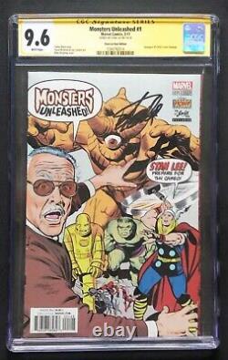 Monsters Unleashed #1 CGC 9.6 SS signed Stan Lee Box Edition variant Cover 2017