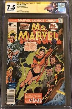 Ms. MARVEL #1 CGC 7.5 SS Signed STAN LEE 1ST Appearance CAROL DANVER NEW LABEL