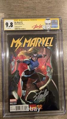 Ms. Marvel 002'92 Variant Edition Comic Signed by Stan Lee CGC Signature Series