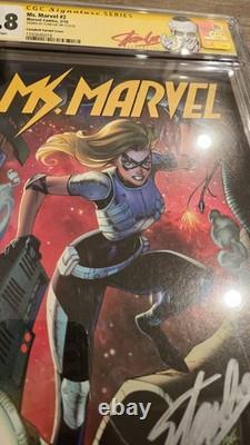 Ms. Marvel 002'92 Variant Edition Comic Signed by Stan Lee CGC Signature Series