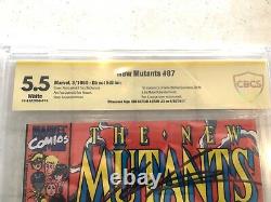 New Mutants #87 1st Cable 5.5 Signed x2 Stan Lee Rob Liefeld Deadpool 2 CBCScgc