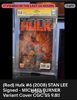 Price Negotiable. STAN LEE Signed (Red) Hulk #6 (2008) CGC SS 9.8