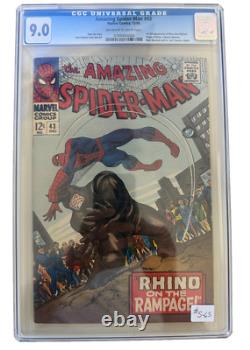 RARE! VF/Near Mint Amazing Spider-Man #43 1966 CGC 9.0 1st full app Mary Jane
