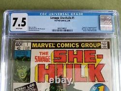 SAVAGE SHE-HULK #1 CGC 7.5 Newsstand Origin & 1st App She Hulk Show Coming