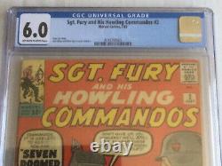 SGT Fury and His Howling Commandos #2 CGC 6.0 Jack Kirby and Stan Lee classic