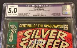 SILVER SURFER #1 Comic Book Restored Grade CGC 5.0 ORIGIN Marvel 1968 Stan Lee