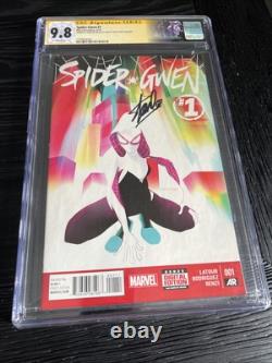 SPIDER-GWEN #1 CGC SS 9.8 STAN LEE SIGNED on 1st Day Of Release