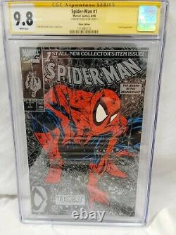 SPIDER-MAN #1 CGC 9.8 SILVER SIGNED BY STAN LEE Todd MCFARLANE ART! SM #1 HOMAGE