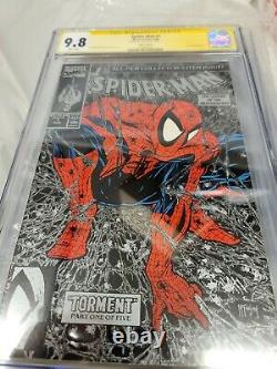 SPIDER-MAN #1 CGC 9.8 SILVER SIGNED BY STAN LEE Todd MCFARLANE ART! SM #1 HOMAGE