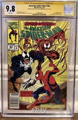 SPIDER-MAN #362 CGC 9.8 SS Stan Lee & Bagley 1st Carnage Venom Cover Newsstand
