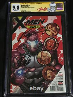 STAN LEE & ROB LIEFELD SIGNED Marvel Comics 2017 X-men Gold #5 CGC 9.8