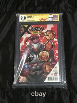 STAN LEE & ROB LIEFELD SIGNED Marvel Comics 2017 X-men Gold #5 CGC 9.8