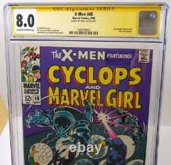 STAN LEE SIGNED X-Men #48 CGC SS 8.0 OWithW John Romita Cover 1968 Hot Key Grail