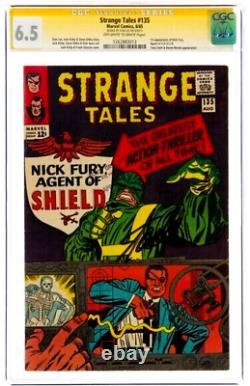 STAN LEE Signed 1965 STRANGE TALES #135 SS Marvel Comics CGC 6.5 FN+ NICK FURY