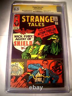 STAN LEE Signed 1965 STRANGE TALES #135 SS Marvel Comics CGC 6.5 FN+ NICK FURY