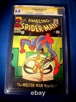 STAN LEE Signed 1966 Amazing SPIDER-MAN #35 SS Marvel Comics CGC 6.0 FN BOLD