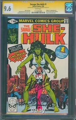 Savage She-Hulk #1? CGC 9.6 2X SIGNED STAN LEE & SINNOTT? Marvel Comic 1980