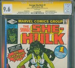 Savage She-Hulk #1? CGC 9.6 2X SIGNED STAN LEE & SINNOTT? Marvel Comic 1980