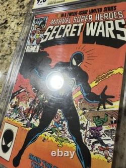 Secret Wars 8 CGC 9.8 Signed By Stan Lee Custom Label First Black Costume Venom