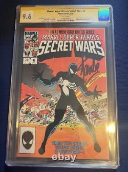 Secret Wars #8 Signed by Stan Lee 1st Black Costume CGC 9.6 NM
