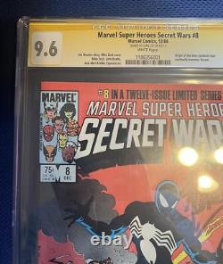 Secret Wars #8 Signed by Stan Lee 1st Black Costume CGC 9.6 NM