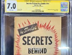 Secrets Behind The Comics CGC 7.0 Signed Ken Bald Pre-Code Stan Lee WP