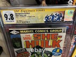 She-Hulk 1 cgc 9.8 Signed By Stan Lee with Custom Fantastic 4 Label