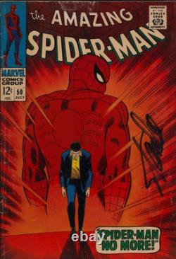 Signed Stan Lee Spider-Man #50 Marvel Comics July 1967 Iconic Cover Auto CGC 2.5