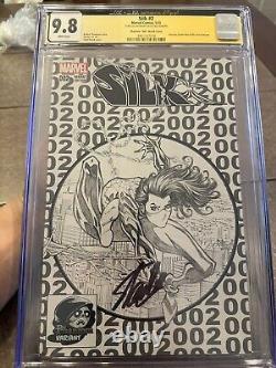 Silk #2 Phantom B&W Variant ASM 300 Homage Stan Lee SS CGC JSA 9.8